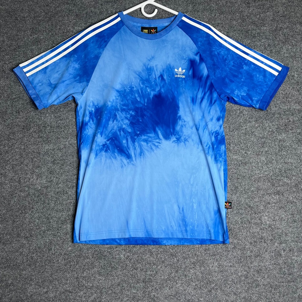 Adidas Pharrell Williams Hu Holi Tie Dye T-Shirt Blue Mens Medium Streetwear